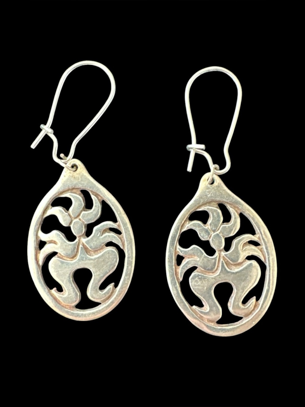 VINTAGE KALI MA STERLING SILVER EARRINGS